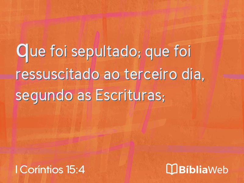 I Coríntios 15:4 em imagem para compartilhar