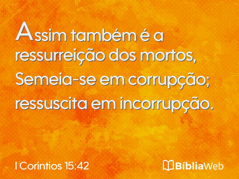 I Coríntios 15:42 em imagem para compartilhar
