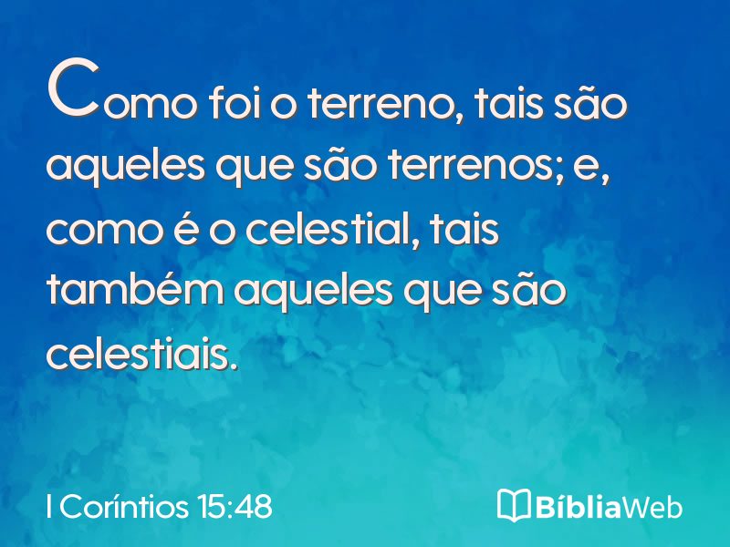 I Coríntios 15:48 em imagem para compartilhar