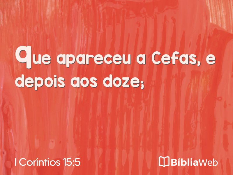 I Coríntios 15:5 em imagem para compartilhar