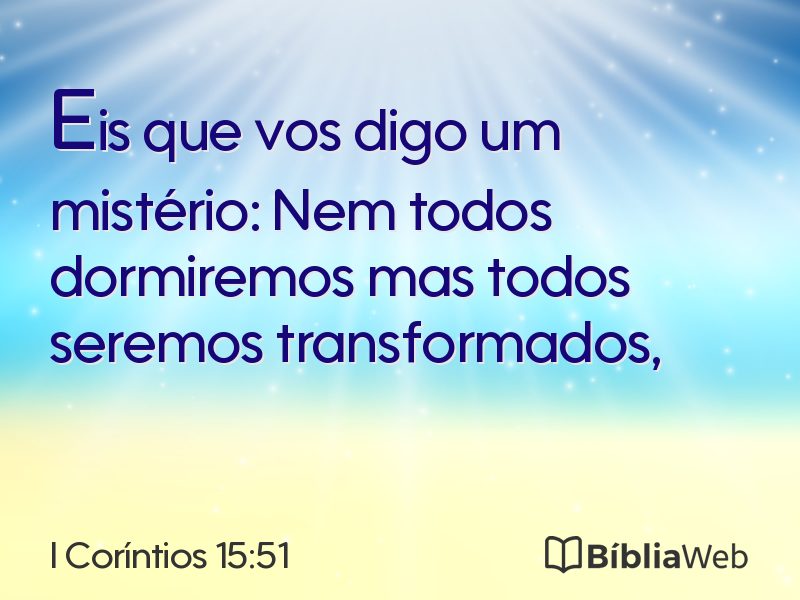 I Coríntios 15:51 em imagem para compartilhar