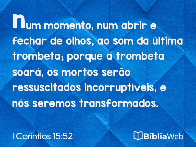 I Coríntios 15:52 em imagem para compartilhar