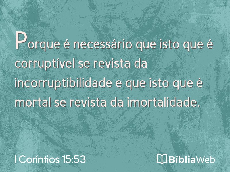 I Coríntios 15:53 em imagem para compartilhar