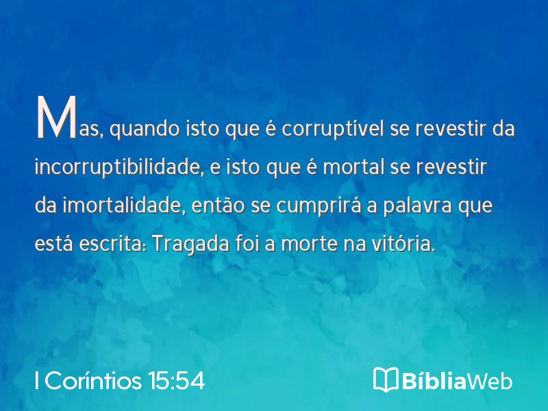 I Coríntios 15:54 em imagem para compartilhar