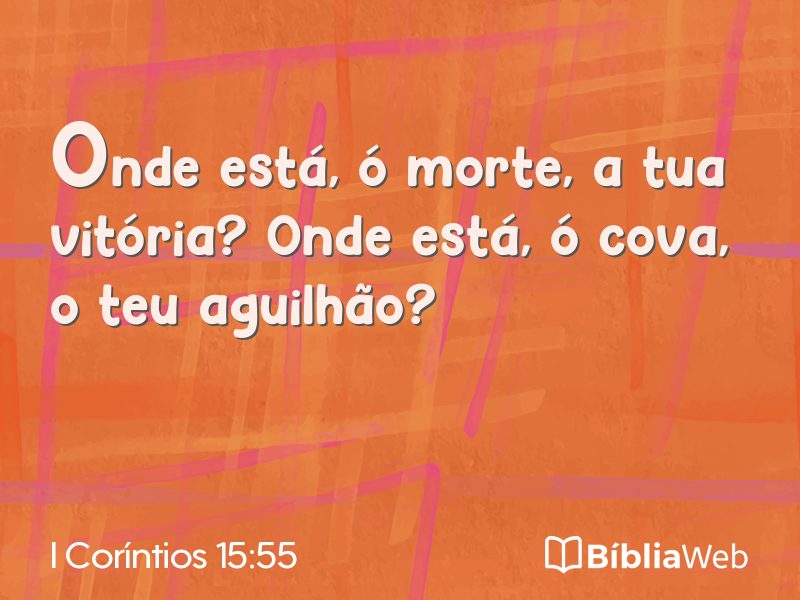 I Coríntios 15:55 em imagem para compartilhar