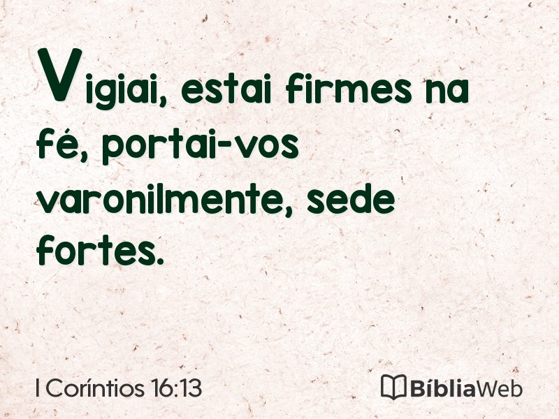 I Coríntios 16:13 em imagem para compartilhar