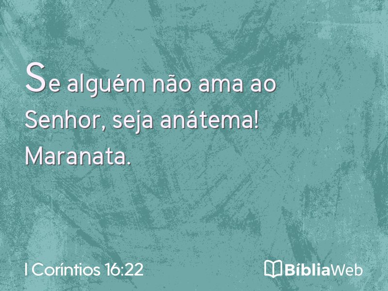 I Coríntios 16:22 em imagem para compartilhar