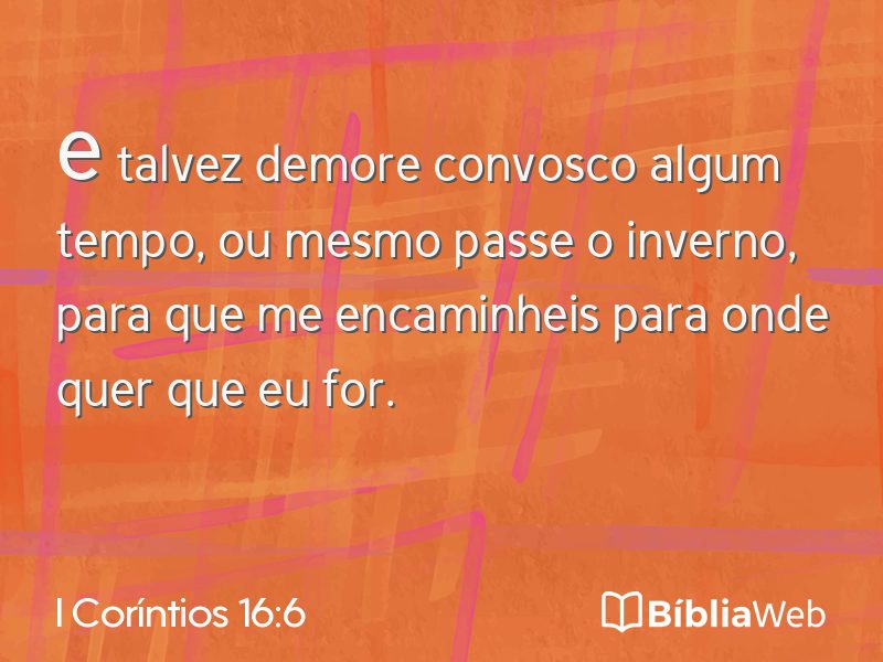 I Coríntios 16:6 em imagem para compartilhar