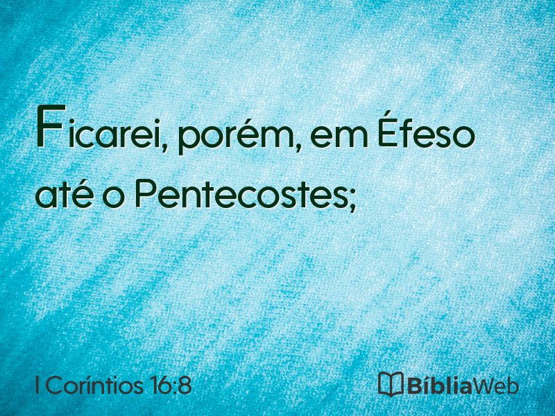 I Coríntios 16:8 em imagem para compartilhar