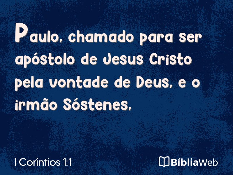 I Coríntios 1:1 em imagem para compartilhar