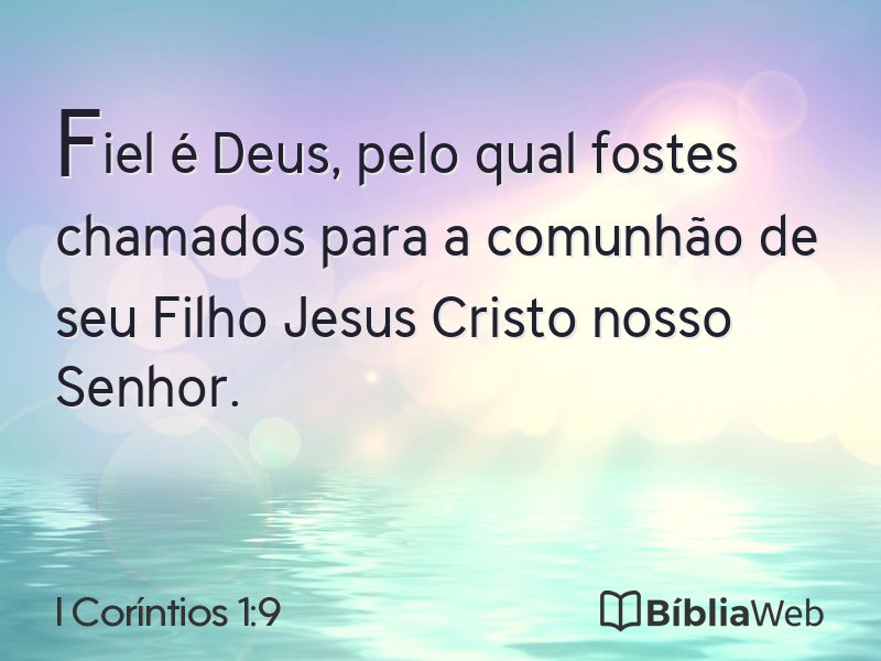 I Coríntios 1:9 em imagem para compartilhar