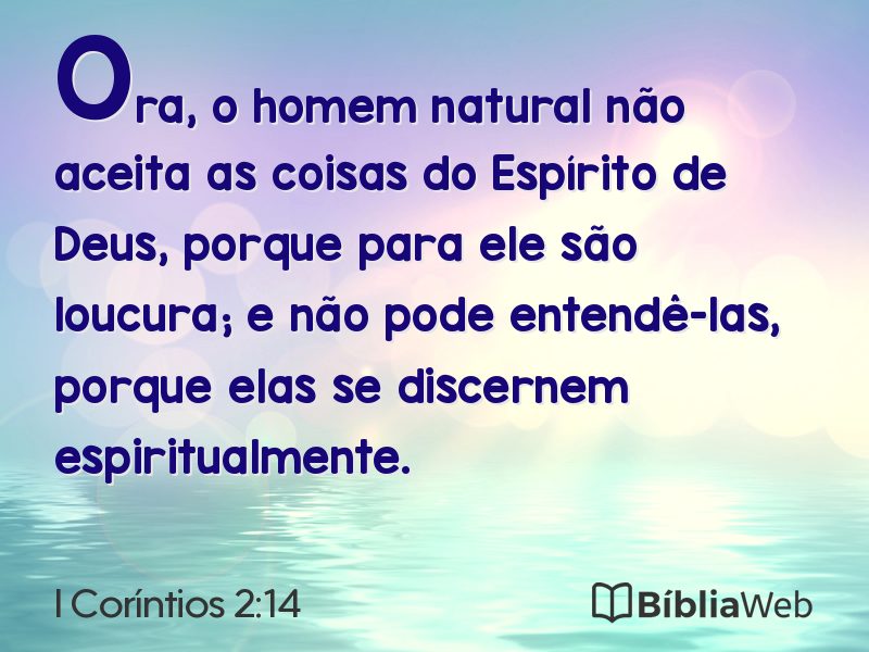 I Coríntios 2:14 em imagem para compartilhar