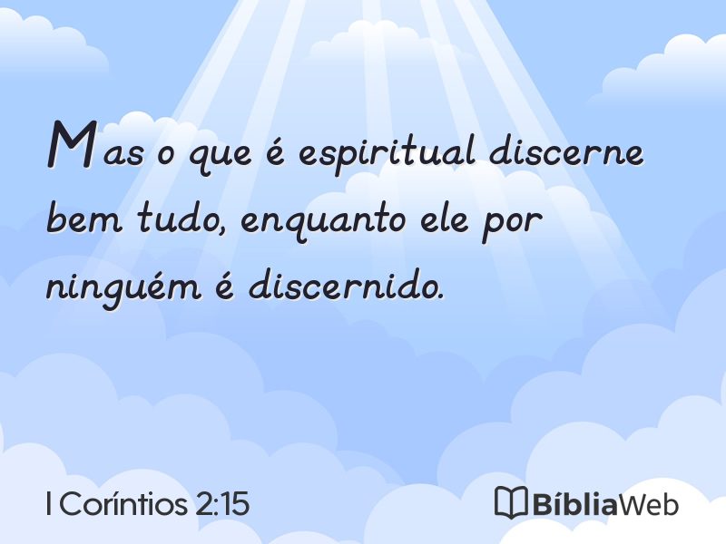 I Coríntios 2:15 em imagem para compartilhar