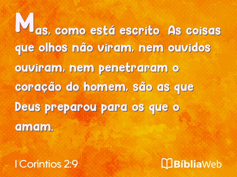 I Coríntios 2:9 em imagem para compartilhar
