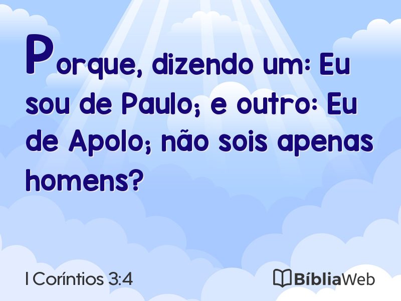 I Coríntios 3:4 em imagem para compartilhar