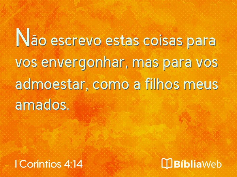 I Coríntios 4:14 em imagem para compartilhar