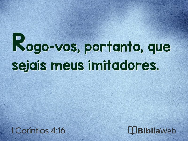 I Coríntios 4:16 em imagem para compartilhar