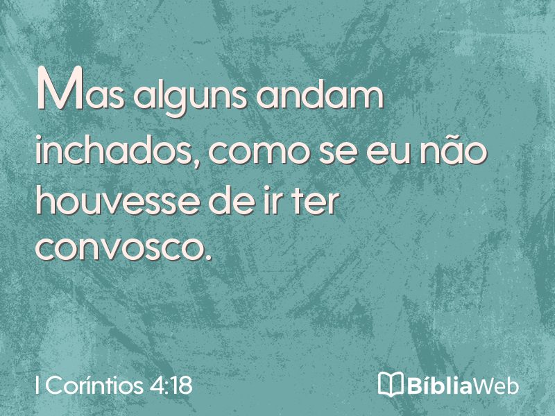 I Coríntios 4:18 em imagem para compartilhar