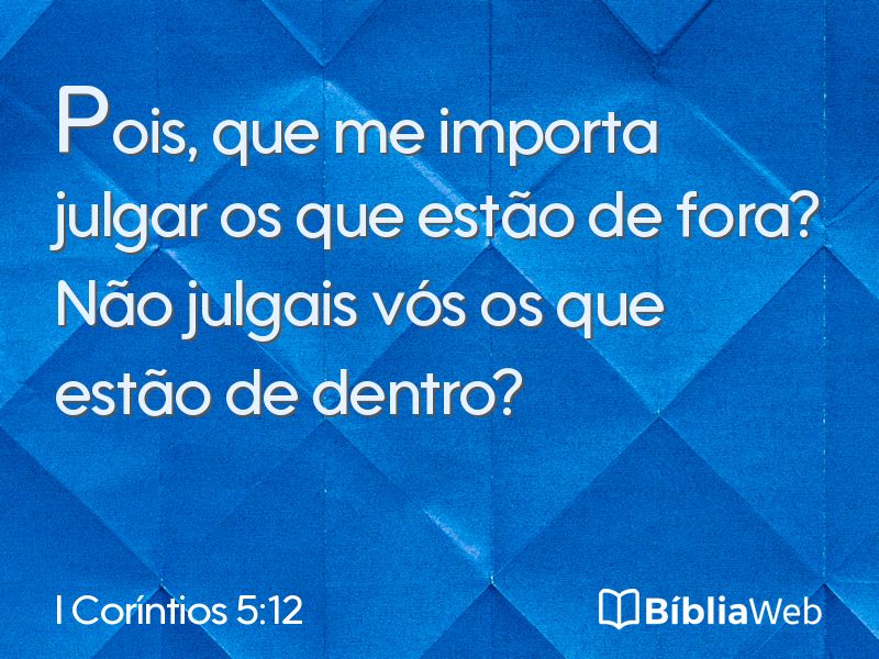 I Coríntios 5:12 em imagem para compartilhar