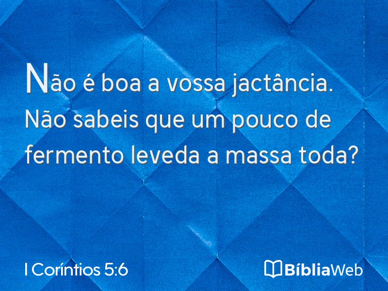 I Coríntios 5:6 em imagem para compartilhar