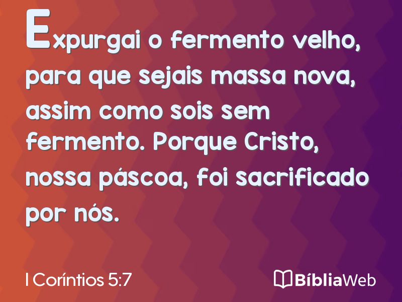 I Coríntios 5:7 em imagem para compartilhar