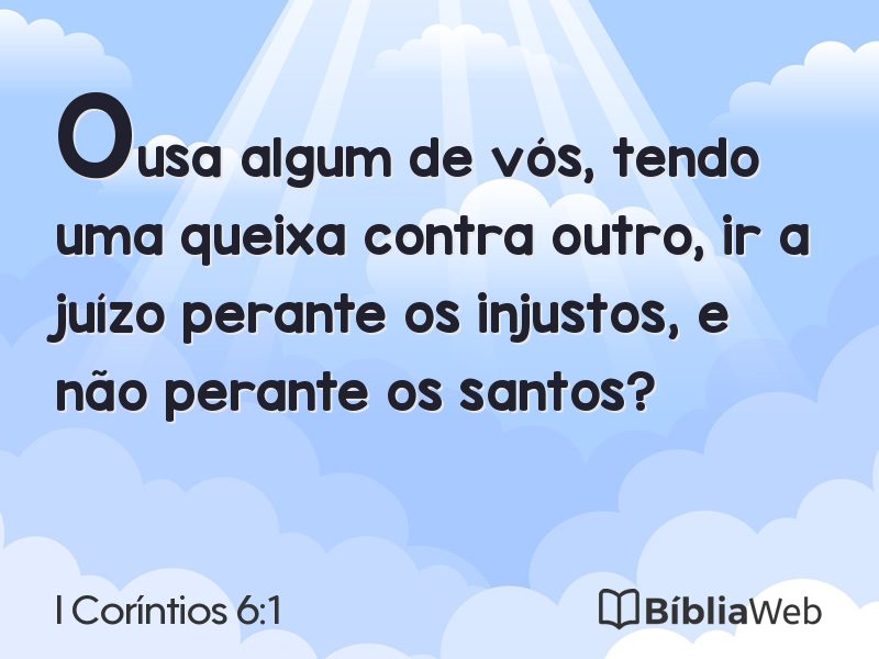 I Coríntios 6:1 em imagem para compartilhar
