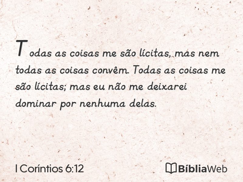 I Coríntios 6:12 em imagem para compartilhar