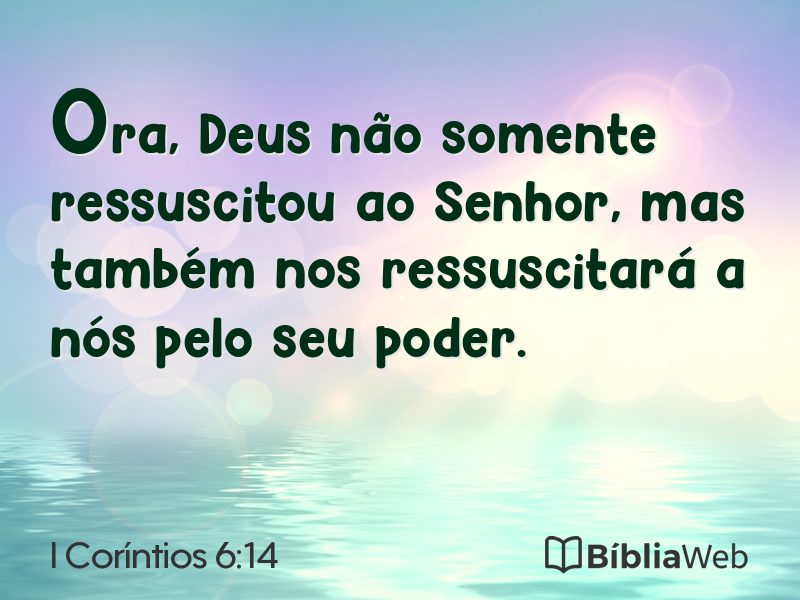 I Coríntios 6:14 em imagem para compartilhar
