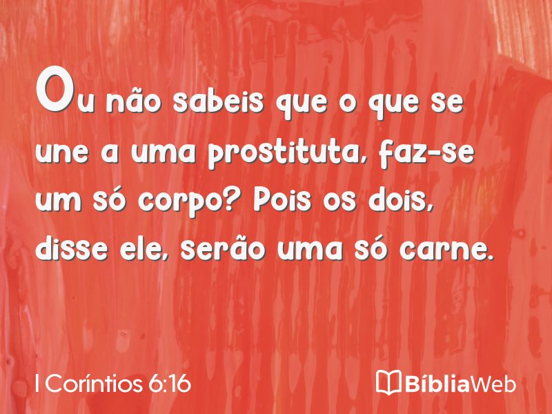 I Coríntios 6:16 em imagem para compartilhar