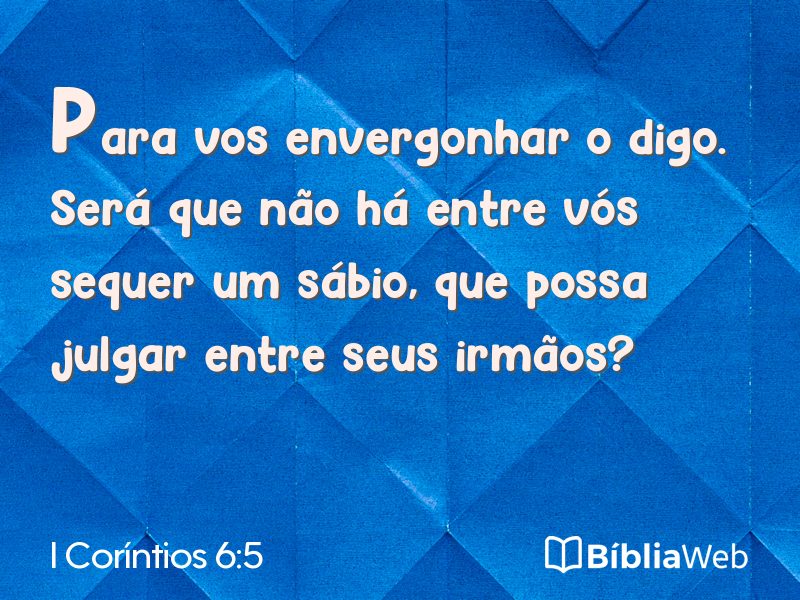 I Coríntios 6:5 em imagem para compartilhar