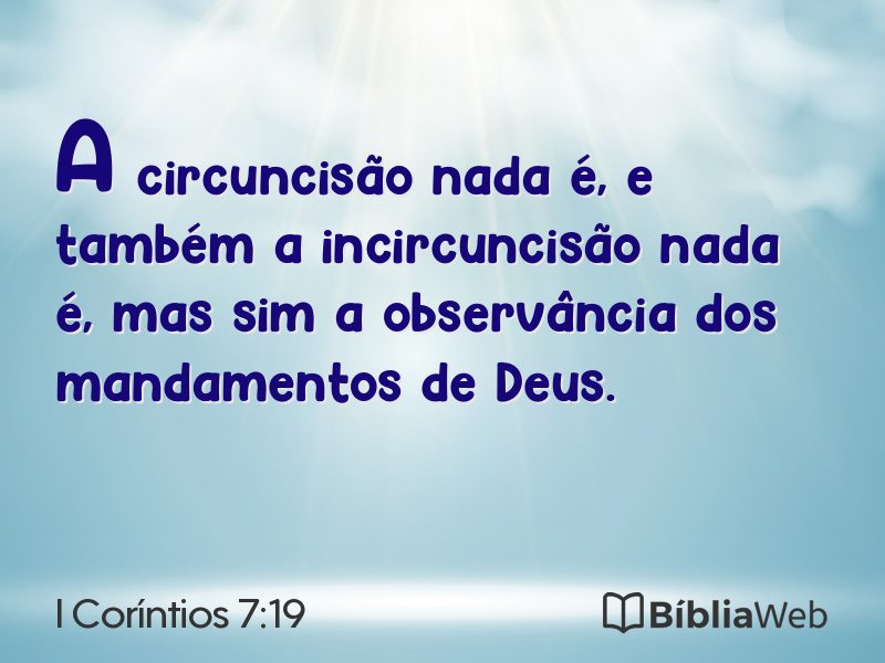 I Coríntios 7:19 em imagem para compartilhar