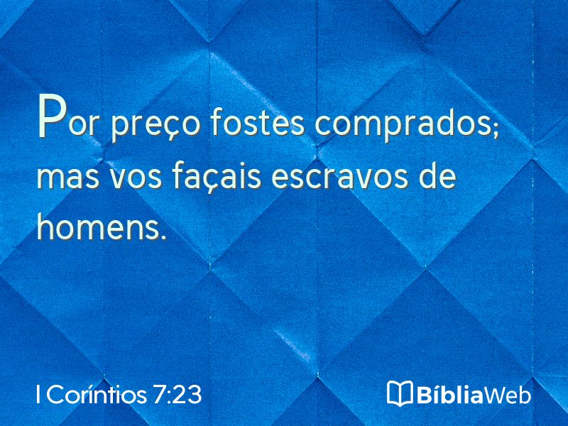 I Coríntios 7:23 em imagem para compartilhar