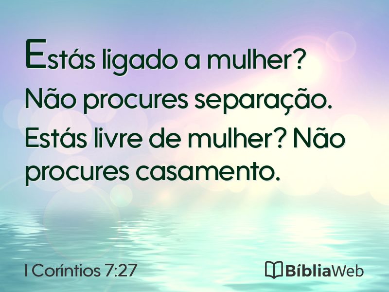I Coríntios 7:27 em imagem para compartilhar
