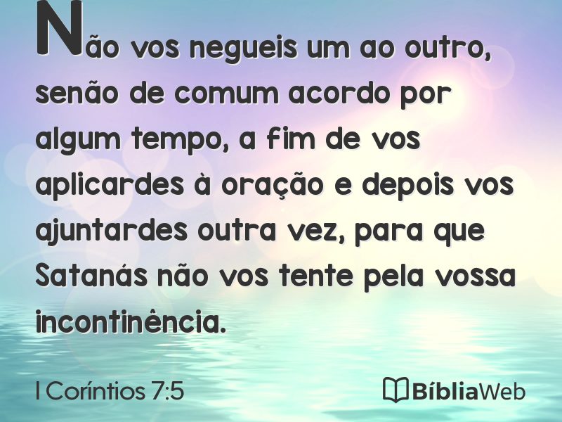 I Coríntios 7:5 em imagem para compartilhar