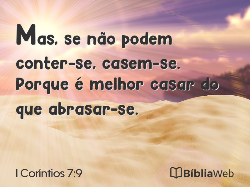 I Coríntios 7:9 em imagem para compartilhar