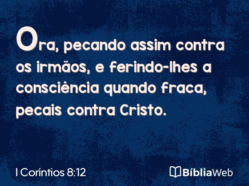 I Coríntios 8:12 em imagem para compartilhar