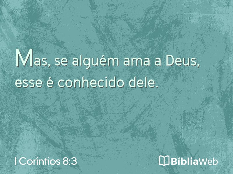 I Coríntios 8:3 em imagem para compartilhar