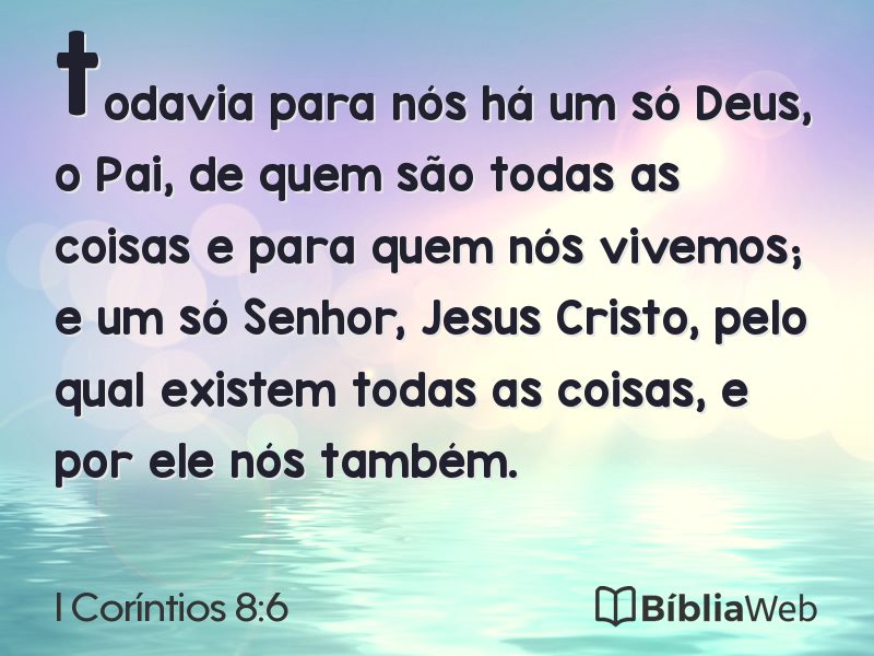 I Coríntios 8:6 em imagem para compartilhar