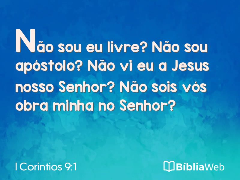 I Coríntios 9:1 em imagem para compartilhar