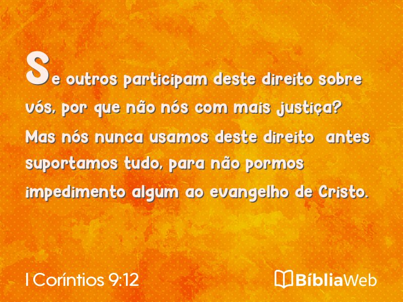 I Coríntios 9:12 em imagem para compartilhar