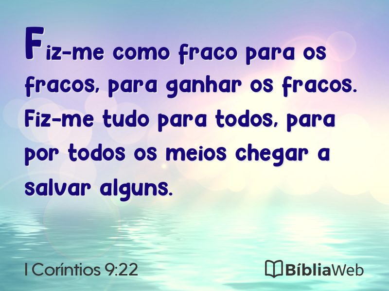 I Coríntios 9:22 em imagem para compartilhar