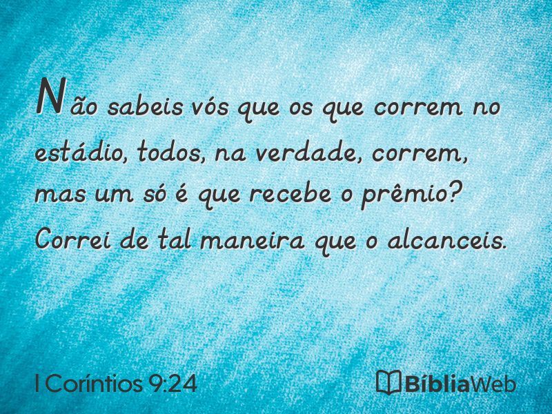 I Coríntios 9:24 em imagem para compartilhar