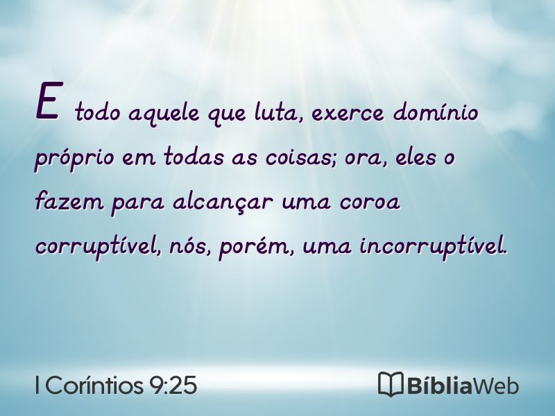 I Coríntios 9:25 em imagem para compartilhar