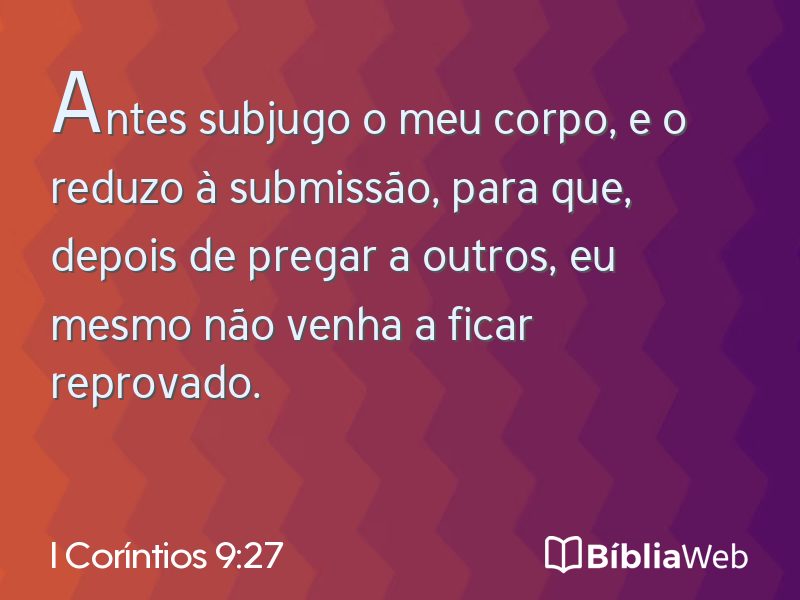 I Coríntios 9:27 em imagem para compartilhar