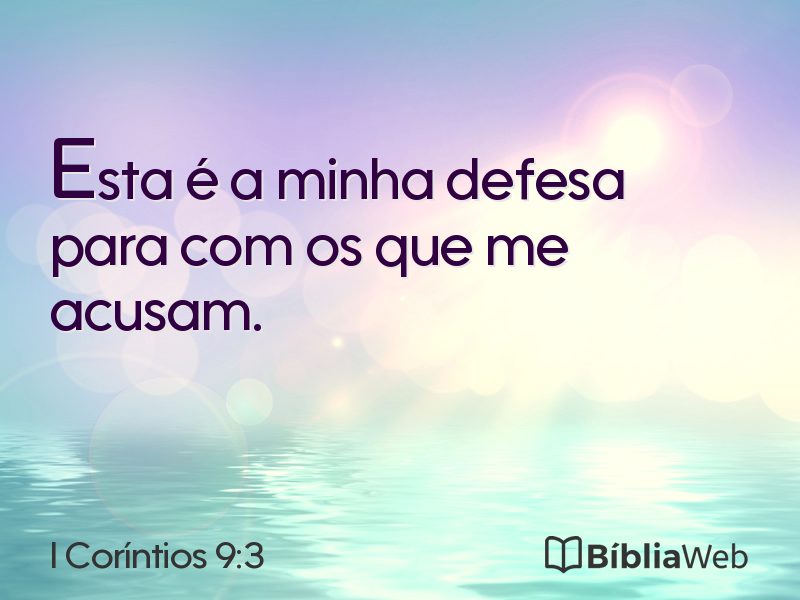 I Coríntios 9:3 em imagem para compartilhar