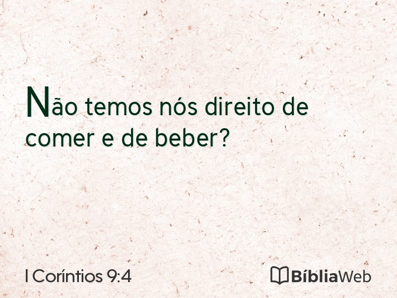 I Coríntios 9:4 em imagem para compartilhar