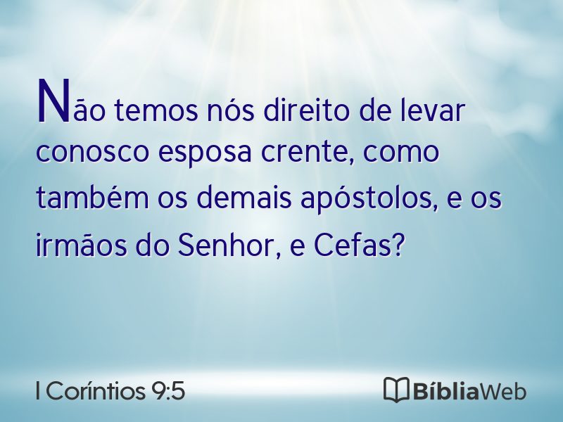 I Coríntios 9:5 em imagem para compartilhar