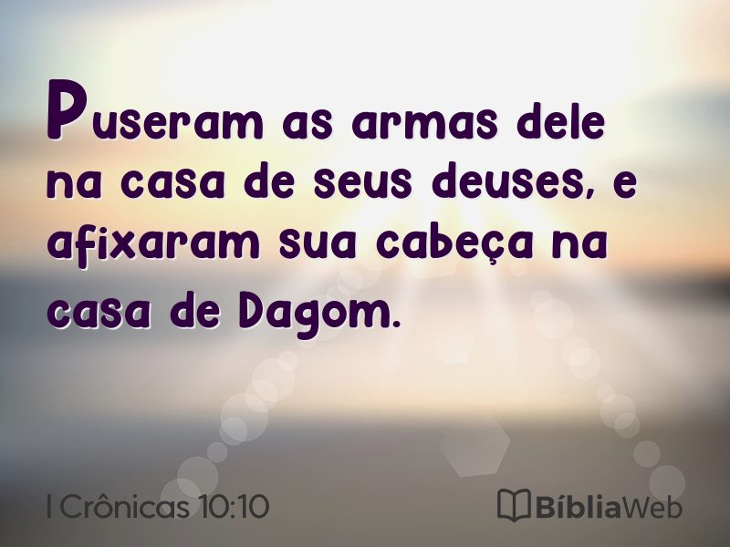 I Crônicas 10:10 em imagem para compartilhar