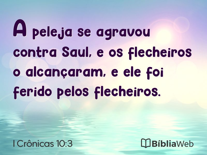 I Crônicas 10:3 em imagem para compartilhar