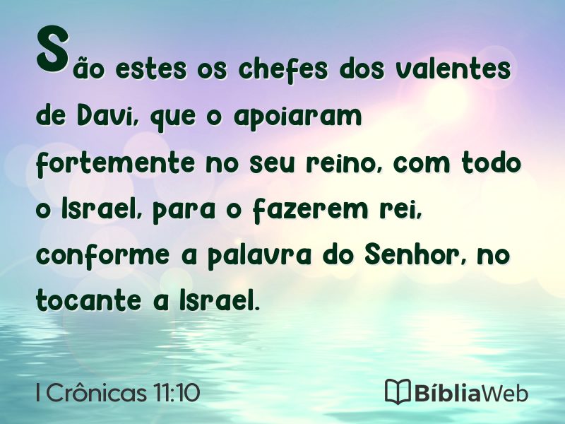I Crônicas 11:10 em imagem para compartilhar